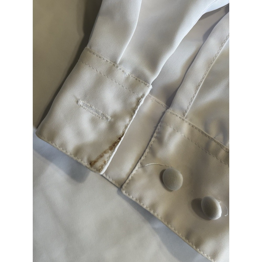 Christie & Jill White Button Up Long Sleeve Shirt Blouse Pleated Size 20W - Picture 5 of 8